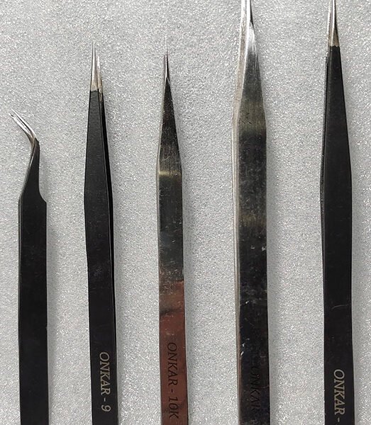 SigNatt Professional Stainless Steel Tweezers Set – 5 Pieces Combo Set