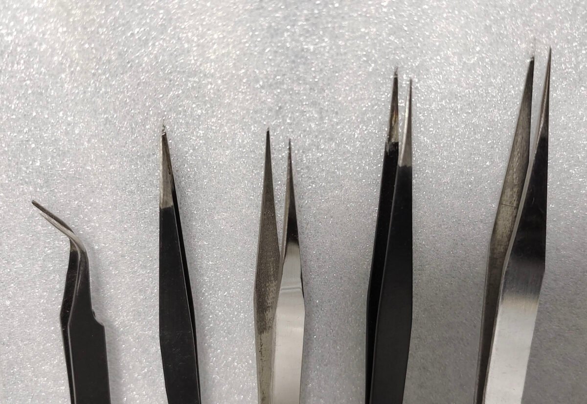 SigNatt Professional Stainless Steel Tweezers Set – 5 Pieces Combo Set